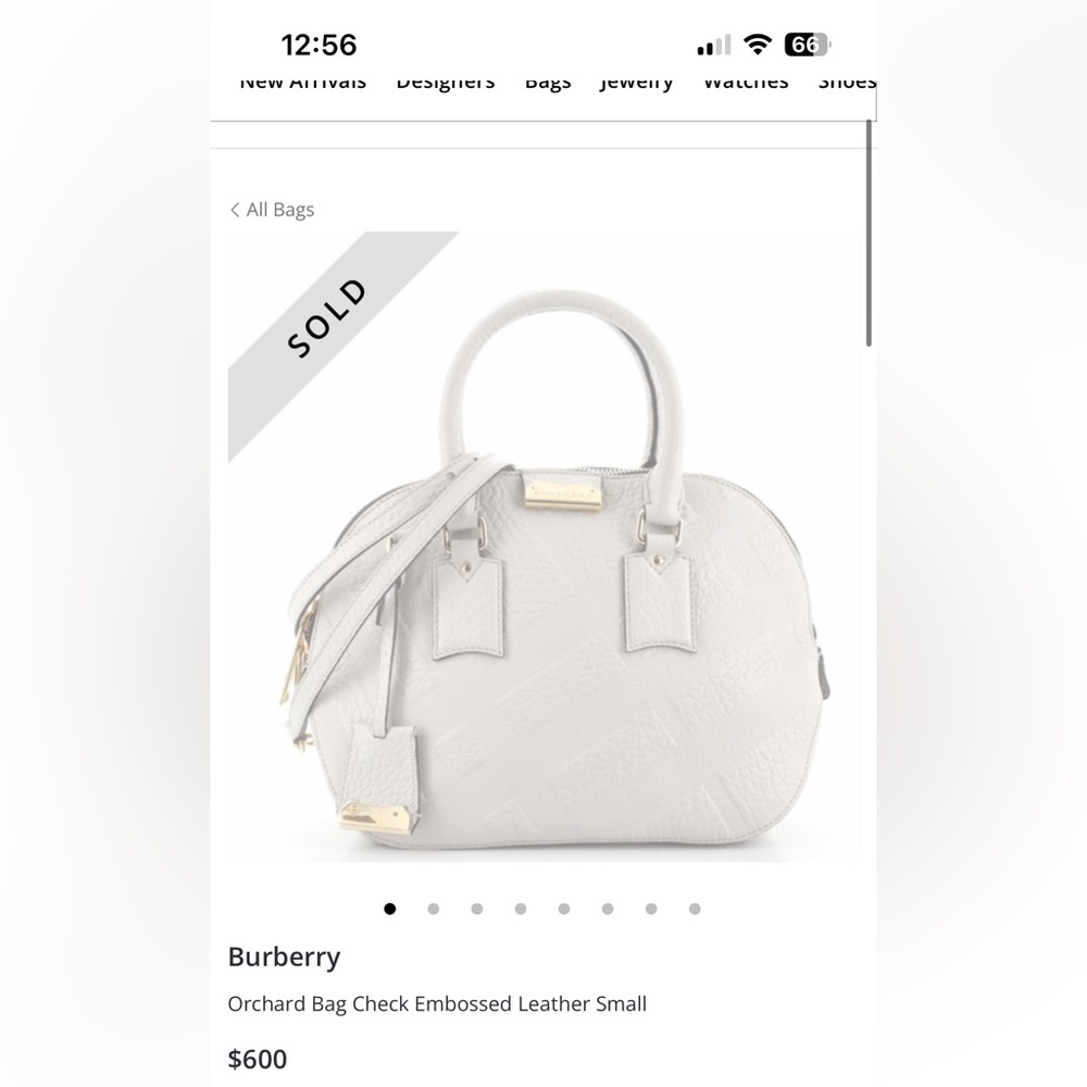 Burberry Orchard Bag Check Embossed Leather Small - Picture 7 of 8